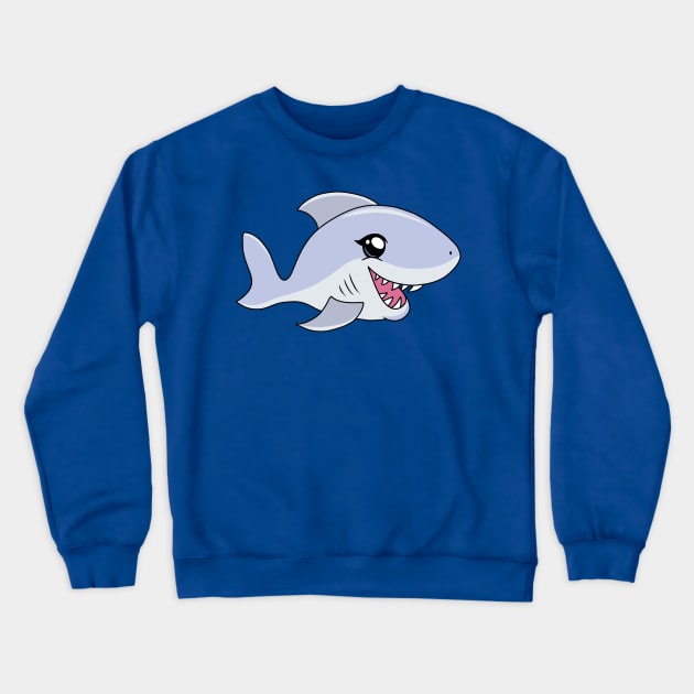 Cute Kawaii Shark Crewneck Sweatshirt by valentinahramov